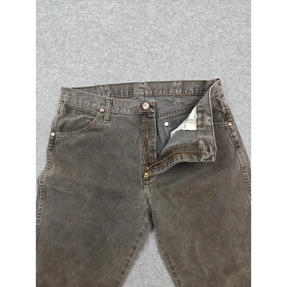 Vintage Wrangler 13MWZKL Jeans Mens 32x30 Brown Cowboy Cut Bootcut Denim Pants